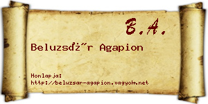 Beluzsár Agapion névjegykártya